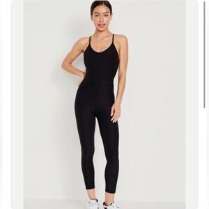 Old Navy Black athlesiure jumpsuit - size small - never worn